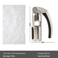Zinc Alloy Champagne Cork Puller and Bottle Opener Set gray