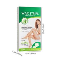 1PACK/20PCS Aloe Vera Hair Removal Wax Paper Gentle Non-irritating Universal Skin Cleansing Cream orange