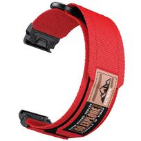 QuickFit 22 26mm Velcro Watch Band Strap for Garmin Fenix 7 7X 6 6X Pro 5 5X, Fenix 8 E Epix Pro, Instinct 3, Tactix 7, Enduro 3 22mm raudona