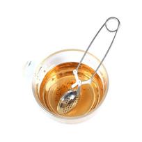 Encrypted Filter Holes Tea Strainer Filter Snap Ball Tea Strainer  For Loose Leaf Tea orange