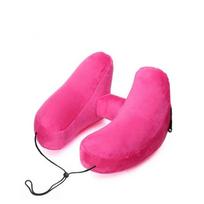 Inflatable Design Travel Neck Pillow Breathable Design H-Shaped Pillow  Airplane rožinė