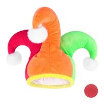 Color Block Jester Hat Triple Point Joker Hat Mardi Gras Cap Clown Hat  for Halloween Cosplay įvairiaspalvis