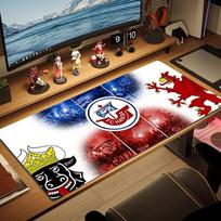 Hansa FC Color Mouse Pad Large Gaming Table Cushion Non-slip Laptop Tablet Big Mousepad XXL Mat Mini PC Playmat With Lock edge 30cmx60cm(11.8x23.6inch) gray