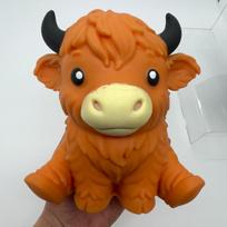Didžiulės Škotijos karvės streso kamuoliukai Squishies Fidget žaisliukas Suspaudžiamas kamuoliukas Fidget žaisliukas suaugusiems Lėtai kylantis streso mažinimo suspaudžiamas žaisliukas beige
