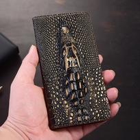 3D Dragon Head Genuine Leather Magnetic Flip Phone Case for Xiaomi 15 14 14T Ultra Redmi Note 14 13 13R Pro Plus Wallet Cover Xiaomi 14