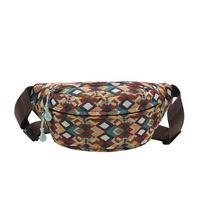 Leopard Print Women Waist Pack Canvas Fanny Pack Fashion Chest Bag Fashion Shoulder Crossbody Bags Waist Belt Bag gray