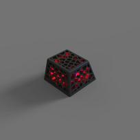 Creative Grid Resin Keycaps MX Switch Mechanical Keyboard Artisan Keycaps Custom 6.25U Spacebar 2U/2.75U/2.25U ESC Point Keycap black