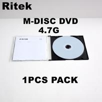 1/3 VNT. Ritek M-DISC DVD tušti diskai 4,7GB nuolatinė saugykla Injet baltas centras Spausdinami diskai duomenims ir garso įrašams saugoti white