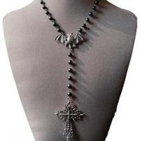 Abbie Style Punk Rock Gothic Y2K Unisex Cross Necklace Choker gray