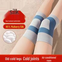 Cashmere Knee Pads: Autumn/Winter Velvet Warmers for Men & Women One Size red