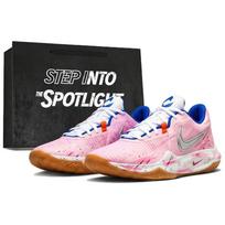 Nike Precision 6 Cushioning Slip Resistant Abrasion Resistant Breathable Low top Basketball Shoes Unisex Pink HV1796-141(Team942-) 44.5 gray
