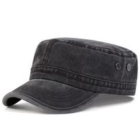 Casual Washed Cotton Flat Cap with Air Hole Adjustable Summer Visor Hat Breathable Soft Trucker Hat juoda