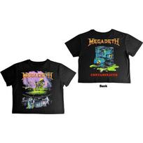 Megadeth Ladies Crop Top: Contaminated (Back Print) (Large) L black
