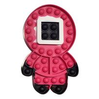 Colorful Squid Game Round Six Invitation Card Set Featuring Durable Pop It And Stress Reliever Toys Square pink