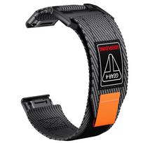 QuickFit 26mm Velcro Nylon Watch Strap Band for Garmin E 8 51mm, Fenix 7X/6X Pro/5X, Tactix 7 8, Epix Pro 51mm, Enduro 3 2 Bands juoda pilka spalva