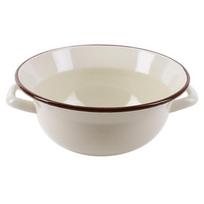 Smėlio spalvos emaliuotas virtuvės dubuo RUDAS 26 cm, 2,5 l