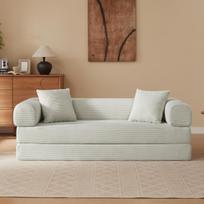 Boneless Sofa Combination Seat, Sofa Bed that Can Be Converted into a Sleeping Bed, Tatami Floor Sofa for Living Room, Bedroom and Apartments 195 x 89 x 59 cm smėlis