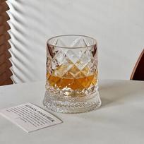 260ml Whiskey Glass The Crystal Rotates 360° White Wine and Cocktail Drinks Bar Party Cool Bar Accessories Unique Gift 260ml gray