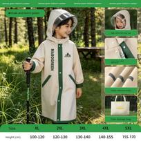 Wanbaolü vaikiškas lietpaltis ir lietaus batai Eva pramogų parkui Kvėpuojantis nešildantis Sutirštintas neperšlampamas pilno kūno lietaus apsiaustas 3XL, 140CM žalia