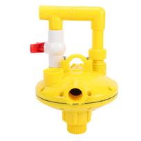 Chicken Water Dispenser Pressure Regulator 2 Way Recoil Pressure Regulator Increasing Reducing Valve for Poultry yellow