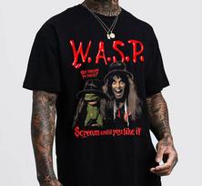 Vtg W.A.S.P. Band Scream Until You Like It Cotton Black Full Size Shirt Unisex T-Shirt XL black