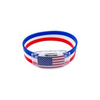 Silicone LED Wristband for Sports Fan Support - Light Up Bracelet for Events and Parties One Size blue