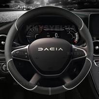 Mikropluošto odos automobilio vairo apdangalas Dacia Logan Sandero Duster Lodgy Jogger Dokker Spring 2017-2024 Automobilio priedai black
