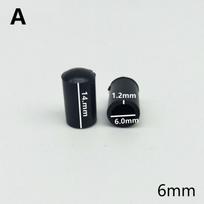 10 vnt baldų pėdų grindų apsaugos neslystančios apvalios vamzdžio dangteliai juodos kėdės kojos užvalkalas 6mm