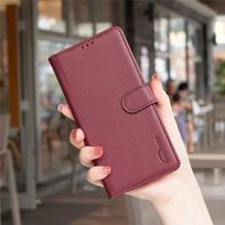 Anti-theft RFID Case for Vivo Y11/Y15/Y12/Y17 Coque Wallet Flip Leather Protective Cover Vivo Y11 raudona