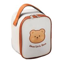 Nerūdijančio plieno priešpiečių dėžutė „Bento Box Cute Bear“ nepraleidžianti maisto talpykla, skirta biure lauke karštam ar šaltam maistui