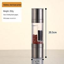 ZISIZ Dual-Head Spice Grinder Set gray