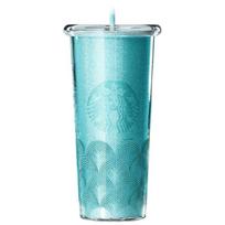 Starbucks Blue Mist Dream Shadow Double-Layer Straw Tumbler blue