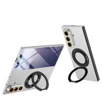 Magnetinis Žiedas Laikiklis Stovas Fold7 Fold6 Dėklas Samsung Galaxy Z Fold 7 6 Ypač plonas Metalinis Objektyvas Su Stiklo Plėvele Apsauginis Dangtelis For Galaxy Z Fold 6