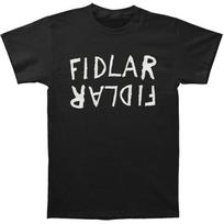 Men's Fidlar Flipped Logo T-shirt Large Black M white