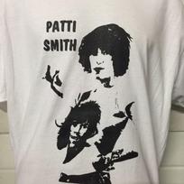 Patti Smith music band white t shirt bowie rock punk AN64613 S gray