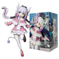 16CM Anime Miss Kobayashi's Dragon Maid KannaKamui Playful Cat Dragon Tohru Model Toy Gift Collection Action Figure Gift Doll With box gray