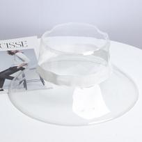 Skaidri skrybėlė moterims ir vyrams Pavasario/vasaros mados skrybėlė nuo saulės su didele briauna PVC žvejo skrybėlė White white