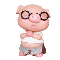 Savings Tank Pig Shaped Money Boxes Model Pig Money Bank Pig Piggy Bank  Children's Gift Style B beige