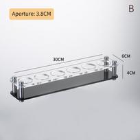 6 12 24 Holes Acrylic Glass Tray Wine Glass Organizer Rack Holder for Kitchen Shelves Home Bar Display B white