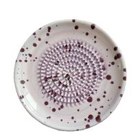 Round Ceramic Manual Grinder Japanese Style Nut Spice Grinder Dish  Food Processing violetinė