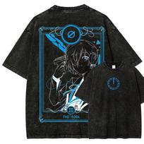 Persona 3 Reload Washed T-shirt Makoto Yuki SEES Aigis P3R Atlus JRPG Video Game Anime Merch Graphic Print Y2K Retro Harajuku XL black