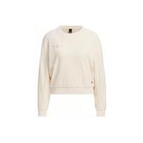 Adidas Solid Tag Logo Casual Crew Neck Sweatshirt Women Sweatshirt White IP7066 L