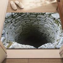 TEMU 3D efekto neslystanti sugeriančio pluošto grindų kilimėlis - Atsparus nešvarumams, lengvai valomas įėjimo ir vonios durų kilimėlis 40x60cm gray