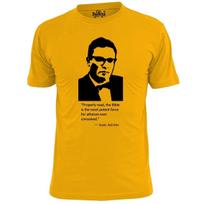 Mens Isaac Asimov Atheism Quote Stencil T shirt Anti Religion 3XL black