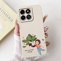 For Honor X6 X8 5G Case Lovely Printing Silicone Soft Shockproof Back Cover Funda for HonorX6 B X 6 HonorX8 5G Phone Cases Coque Honor X6 5G gray