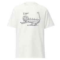 Liger Drawing - Napoleon Dynamite Liger Sketch Movie Quote T-Shirt, Unisex XL white