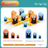 Children's Matryoshka Tic-Tac-Toe Interactive Board Game - Stacking Toy for Parent-Child Fun and Concentration Training. orange