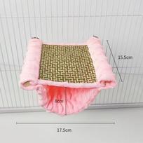 Kvėpuojantis paukščių miego lizdas Vasarinė banguotojo papūgaliuko hamakas Naujas papūgos hamakas Narvelio dekoras Pink-17.5x15.5cm brown