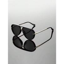 feye 1vnt Moteriški Retro Minimalistiniai Madingi Didelio Rėmelio Akiniai, Tinka Paplūdimiui Ir Kelionėms juoda