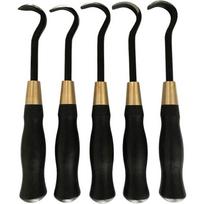 A74E-Bonsai Scraper 5-Piece Tool Set Including Blades, Multiple Sizes And Storage Bag Bonsai Deadwood Carving Tool Set black